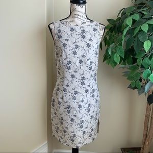 Esprit De Corp Vintage Floral Sheath Dress Beige Sz 6